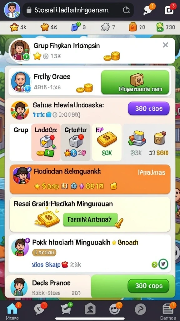 Screenshoot 3: Pencapaian yang diraih oleh pemain.