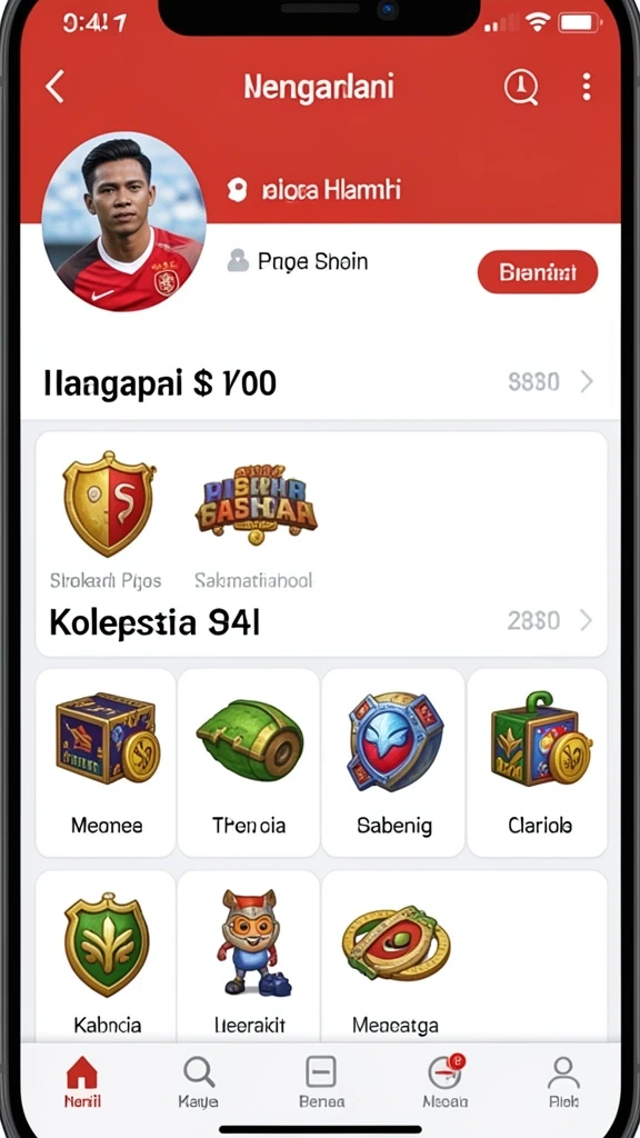 Tampilkan berbagai senjata yang bisa dipilih oleh pemain.