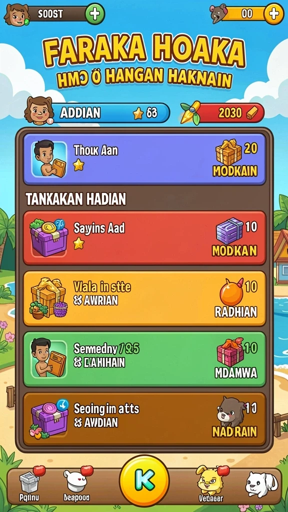 Tampilan antarmuka GUS77 yang menarik.