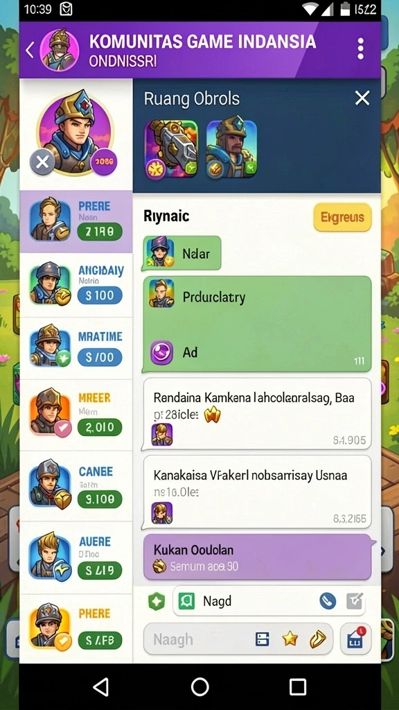 Screenshot 2: Menunjukkan karakter yang dapat dipilih oleh pemain.