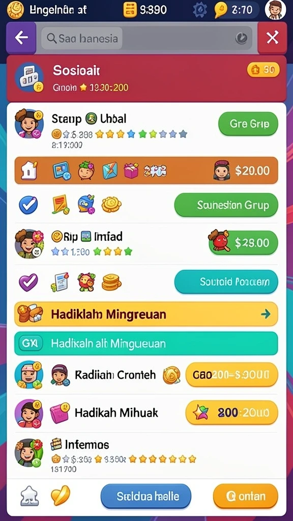 Tampilan antarmuka MEGASLOTO yang menarik dan intuitif.