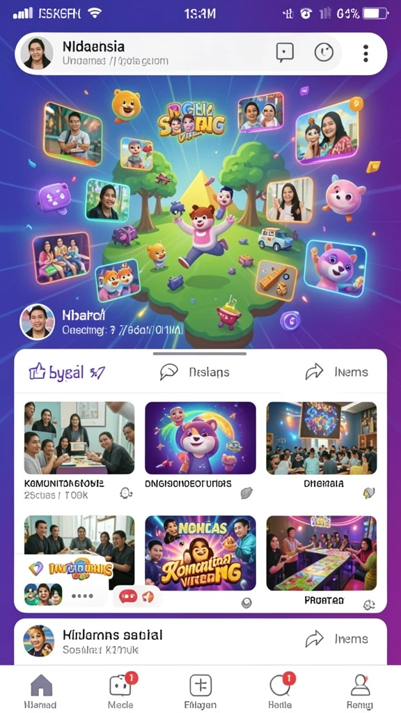Tampilan awal aplikasi RP888 yang menarik.