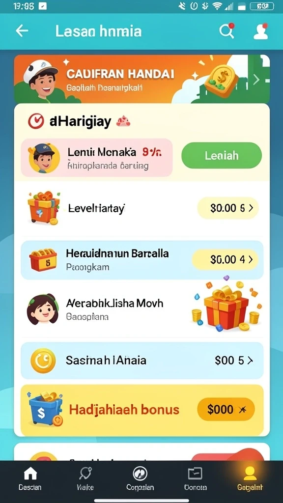 Sistem leveling yang memuaskan dan menantang.