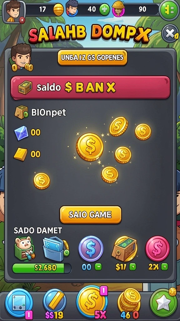Screenshot dari salah satu level menantang di TOTO1000.