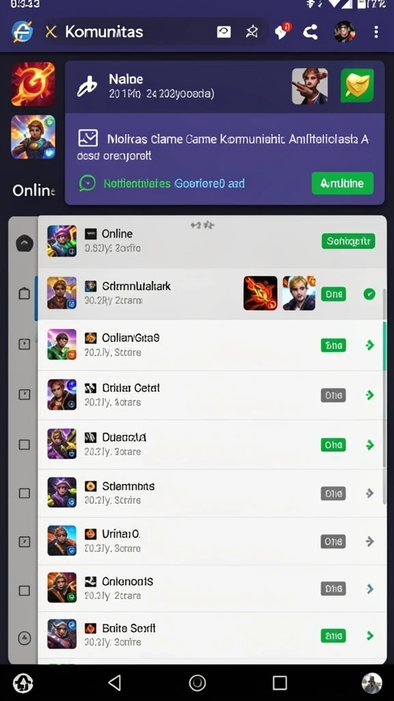 Interaksi sosial yang menyenangkan di dalam game.