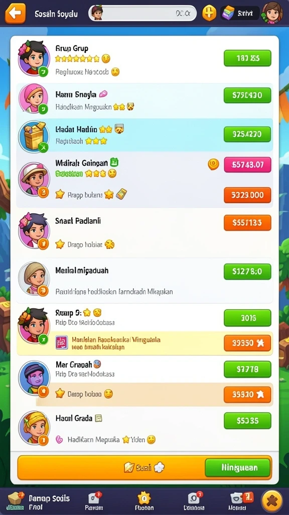 Tampilan grafis yang memukau dan penuh warna.
